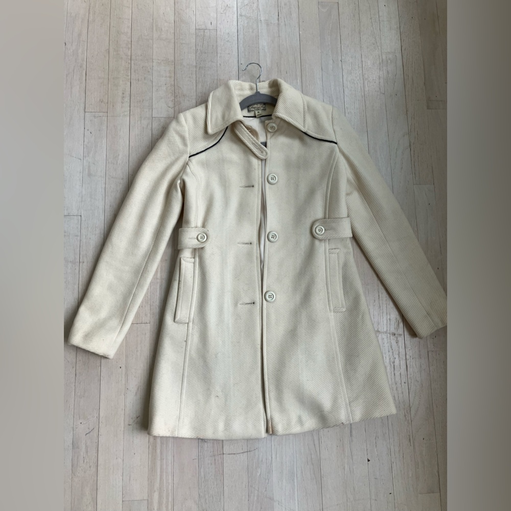 White Wool Blend Fabric